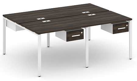 Рабочая станция двухсторонняя с подвесными тумбами на 4 места CN.DRS-129 B/W