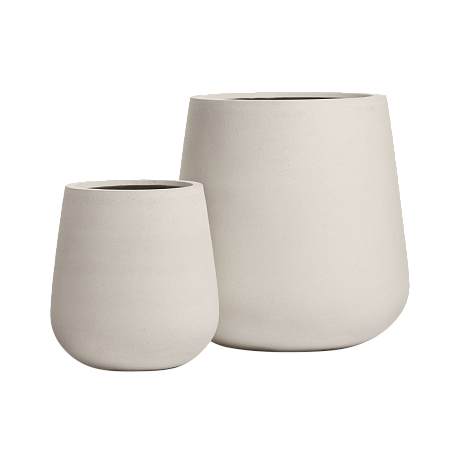 Кашпо Treez Ergo Fine Rock Design-чаша Белый камень в-67 см, д-66 см