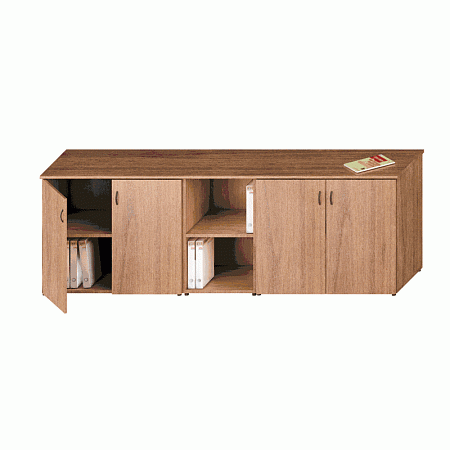 Шкаф комбинированный низкий (закрытый + стеллаж узкий + закрытый) Исп.09