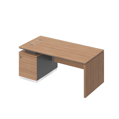 Стол руководителя (опора ДСП) на опорной тумбе левый СИ 109L