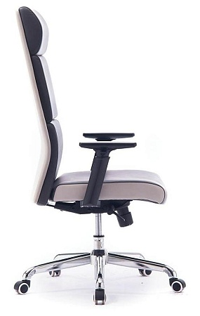 Кресло офисное Лондон  (темно серая+светло серая (вставки) ZR8637H-2A-417