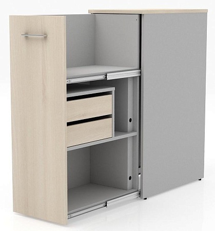 Тумба приставная (оргтауэр) с топом 22 и блоком ящиков ТН573Т+ТН573К-22+ТН172