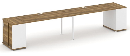 Рабочая станция с опорными шкафом купе CN.ORS-236 B/W