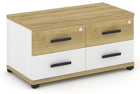 Тумба приставная широкая 4 ящика. CN.TSP-001 B/W