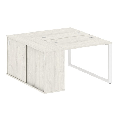 Рабочая станция на О-образном м/к с опорным шкафом-купе БО.РС-СШК-1.1