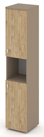 Шкаф высокий узкий правый (2 низких фасада ЛДСП) ES.SU-1.5(R)
