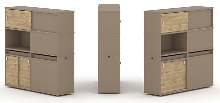 Набор №33. Тумба двойная + высокая надставка ES.NB.2V-33