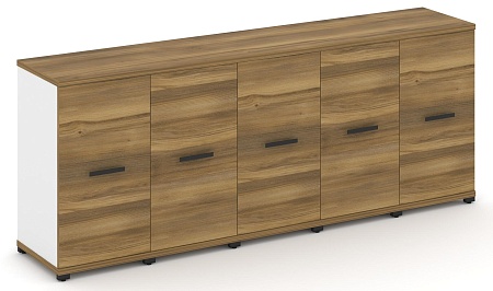 Шкаф пять узких секций, 2 ниши (5 фасадов ЛДСП в раме, 2 ниши) CN.STU-253 B/W