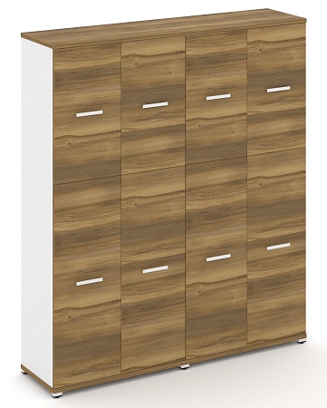 Шкаф две широкие секции, 5 ниш (4 фасада ЛДСП, 3 ниши + 4 фасада ЛДСП, 2 ниши) CN.STS-525 B/W