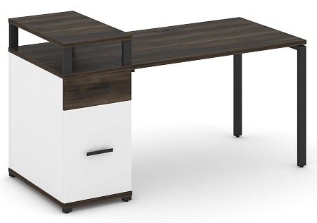 Стол рабочий с одной опорной тумбой CN.SP-414 B/W