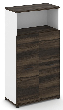 Шкаф две широкие секции, 4 ниши (2 фасада ЛДСП, 3 ниши ) CN.STS-413 B/W