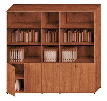 Шкаф комбинированный высокий (стекло + стекло узкий + стекло) Исп.57