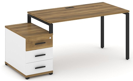 Стол письменный с одной опорной тумбой CN.SP-303 B/W