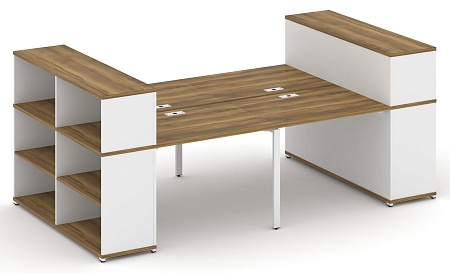 Рабочая станция с опорными стеллажами с надставкой низкой CN.DRS-253