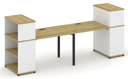 Рабочая станция с опорными стеллажами с надставкой низкой CN.ORS-209