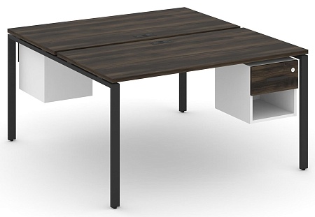 Рабочая станция двух сторонняя с подвесными тумбами на 2 места CN.DRS-119 B/W