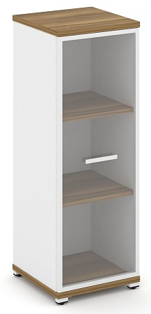 Шкаф одна узкая секция, 3 ниши (фасад стекло прозрачное в раме, 3 ниши) CN.STU-316 RP B/W