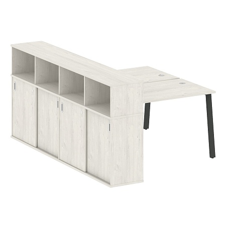 Рабочая станция на А-образном м/к с опорным шкафом-купе БА.РС-СШК-4.2