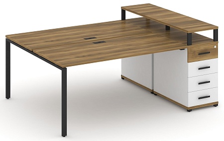 Рабочая станция с одной опорной тумбой CN.DRS-412 B/W