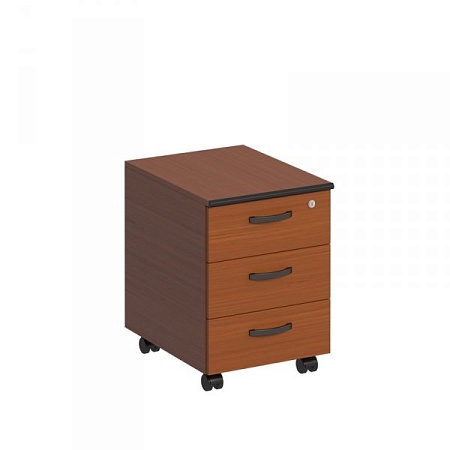 Тумба выкатная 3-х ящичная с центральным замком и лотком ДР 219