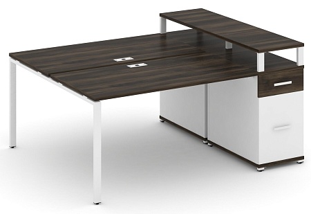 Рабочая станция с одной опорной тумбой CN.DRS-415 B/W