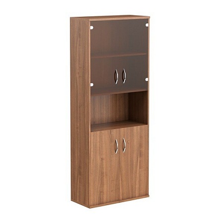 Шкаф комбинированный малыми стеклянными и глухими дверьми СТ-1.4