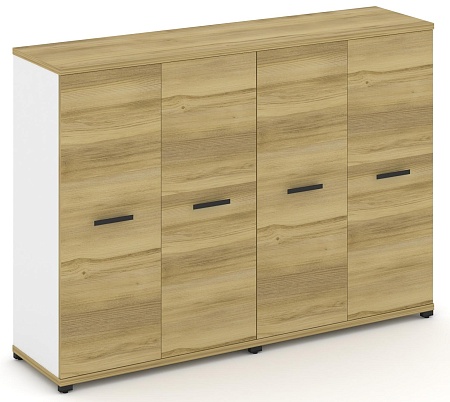 Шкаф две широкие секции, 3 ниши (4 фасада ЛДСП, 3 ниши) CN.STS-326  B/W