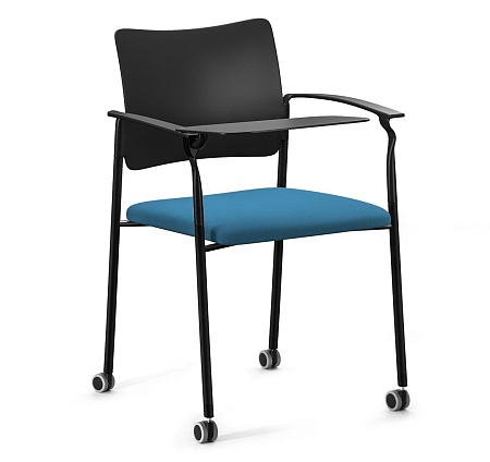 Кресло со столик, ч.база Pinko plastic cast black Kiton 08 Arms+WT