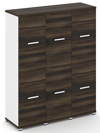 Шкаф три узкие секции, 4 ниши (3 фасада ЛДСП, 2 ниши + 3 фасада ЛДСП, 2 ниши) CN.STU-432 B/W