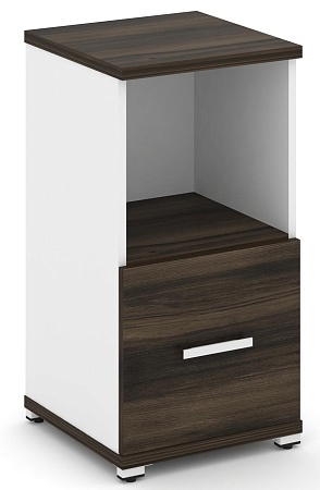 Шкаф одна узкая секция, 2 ниши (фасад ЛДСП, 1 ниша) CN.STU-211 B/W