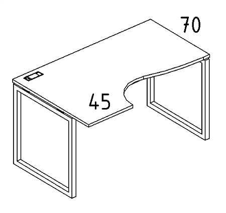 Стол эргономичный левый  А4 Б4 041L БП