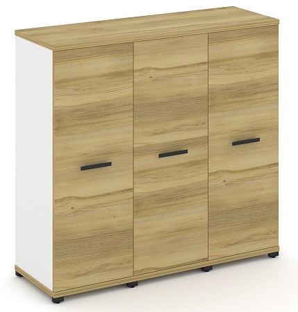 Шкаф три узкие секции, 3 ниши (3 фасада ЛДСП, 3 ниши) CN.STU-336 B/W