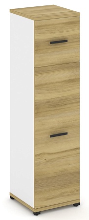 Шкаф одна узкая секция, 4 ниши (фасад ЛДСП, 3 ниши + фасад ЛДСП,  1 нишу) CN.STU-414 B/W