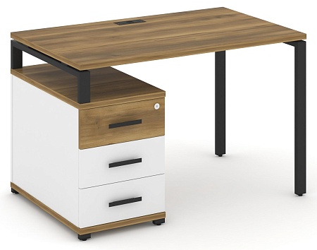 Стол письменный с одной опорной тумбой CN.SP-302 B/W