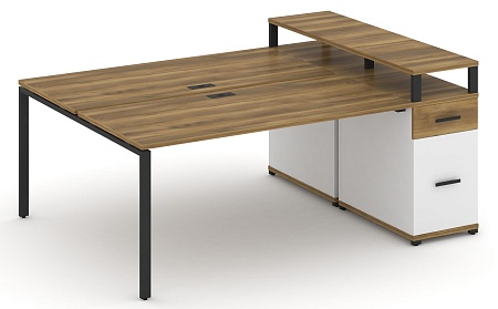 Рабочая станция с одной опорной тумбой CN.DRS-416 B/W