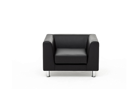 Кресло кож+кожзам металл EVA 1 Dakota black Dollaro 501 black