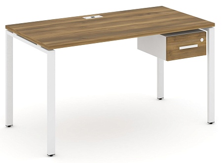 Стол рабочий с подвеснй тумбой с одним ящиком CN.SP-111 B/W