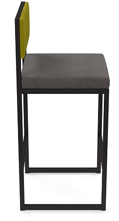 Барный стул Барнс-75 (сидушка grey lunar/спинка kiwi) AL 301