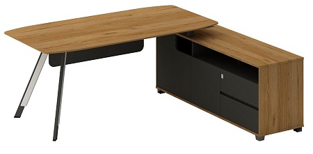 Стол на опорной тумбе, правый DU88R.200180