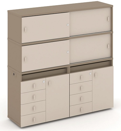 Набор №5. Тумба двойная + высокая надставка ES.NB.2V-5