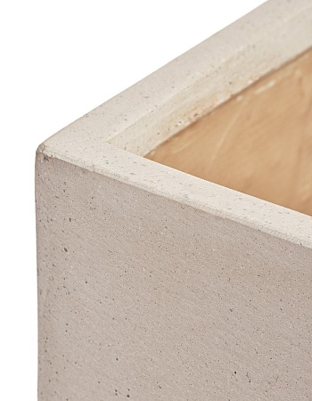 Кашпо TREEZ Effectory Beton Низкий прямоугольник Белый песок д-100, ш-44, в-45 см