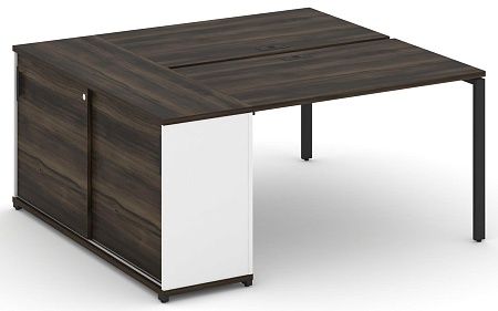 Рабочая станция с опорным шкафом купе CN.DRS-234 B/W