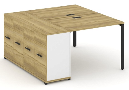 Рабочая станция с опорным распашным шкафом CN.DRS-217 B/W