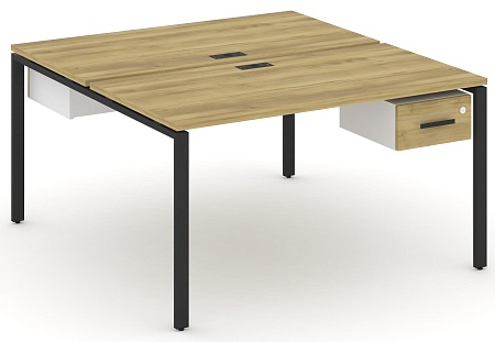 Рабочая станция двух сторонняя с подвесными тумбами на 2 места CN.DRS-111 B/W