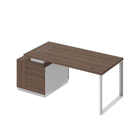 Стол руководителя на опорной тумбе левый БР 105L