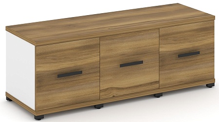 Шкаф три узкие секции, 1 ниша (3 фасада ЛДСП,  1 ниша) CN.STU-133 B/W