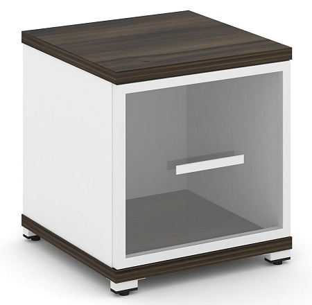 Шкаф одна узкая секция, 1 ниша (фасад стекло прозрачное в раме, 1 ниша) CN.STU-113 RP B/W