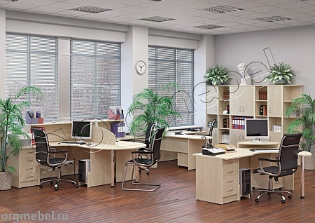 Шкаф высокий узкий левый (2 низкие двери ЛДСП) А.СУ-1.5 (L)