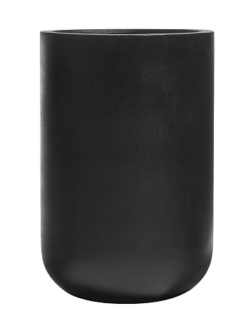 Кашпо TREEZ Ergo Hard Rock Высокий округлый цилиндр Антрацит д-50, в-74 см