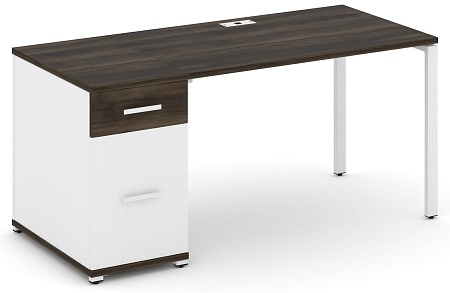 Стол рабочий с одной опорной тумбой CN.SP-406 B/W